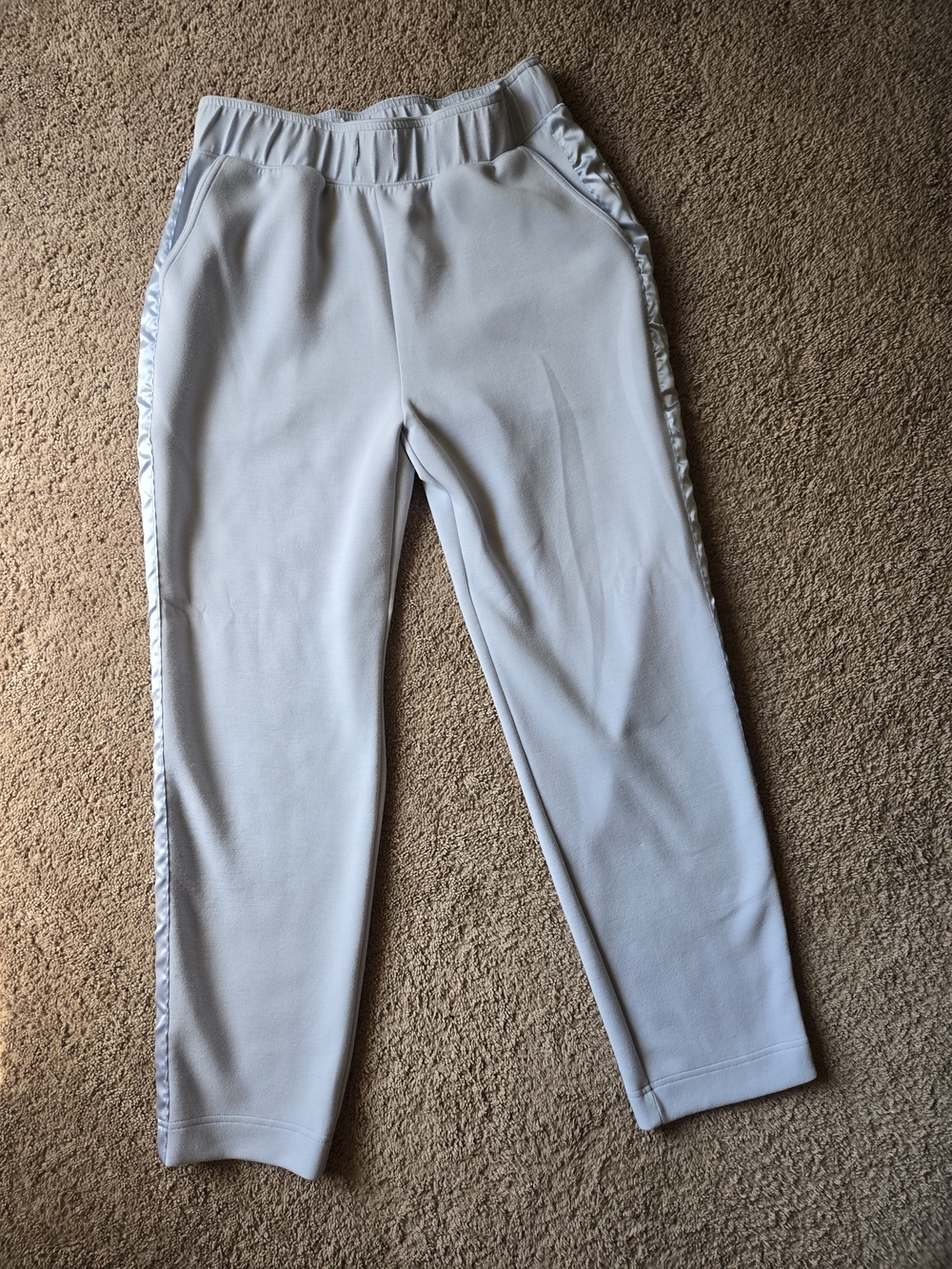 Rae Mode Light Blue Sydney Modal Joggers Satin Stripe L